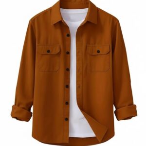 Men’s Casual Cotton Blend Shirt || Long Sleeve Button Down with Spread Collar