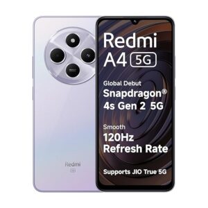 Redmi A4 5G (Sparkle Purple, 4GB RAM, 128GB Storage) | Segment Largest 6.88in 120Hz | 50MP Dual Camera